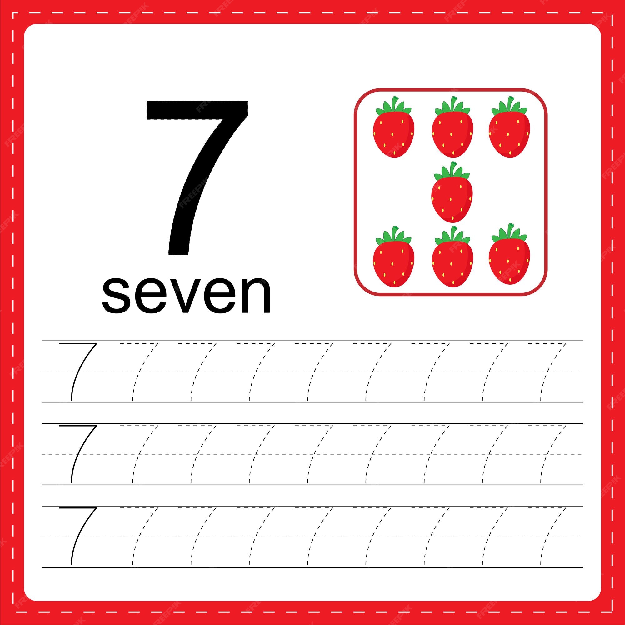 Premium Vector Cards with numbers for children. trace the line. for