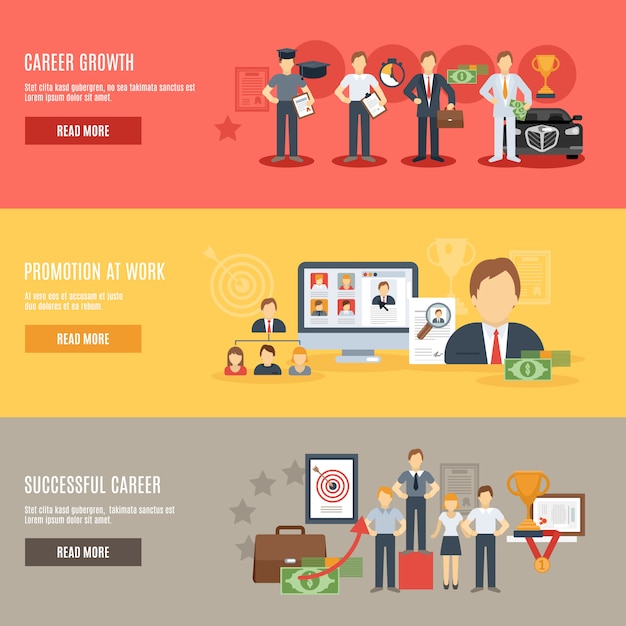 Free Vector Career Banner Set