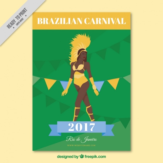 Carnival 2017 brochure with brazilian\
dancer