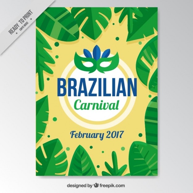 Carnival brochure of brazil in flat design Free Vector Carnival brochure of brazil in flat design Free Vector