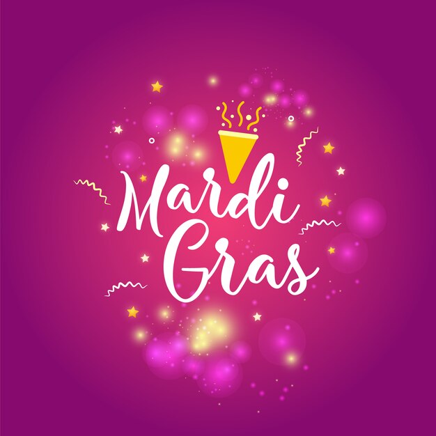 Carnival concept banner with on shiny background. fat tuesday Premium Vector