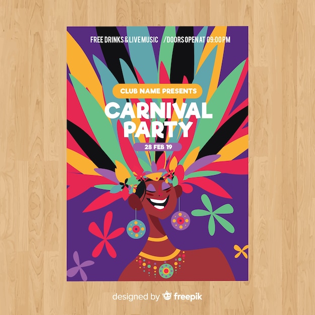 Carnival Party Flyer Template Free Download