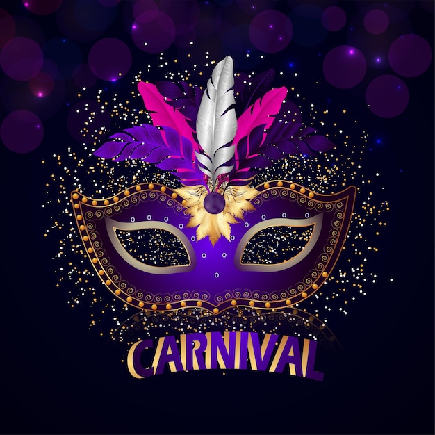 Premium Vector | Carnival purple celebration