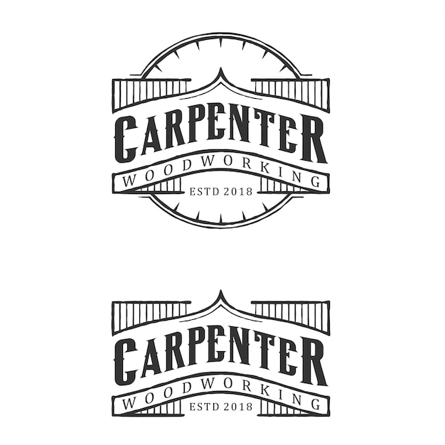 Download Free Carpenter Vintage Logo Design Premium Vector Use our free logo maker to create a logo and build your brand. Put your logo on business cards, promotional products, or your website for brand visibility.
