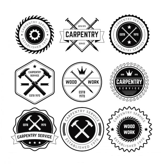 Premium Vector | Carpentry badge vector