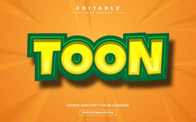 Premium Vector | Cartoon 3d Editabel Text Effect Template