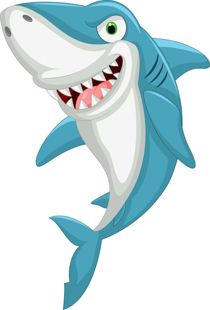 Premium Vector | Cartoon angry shark