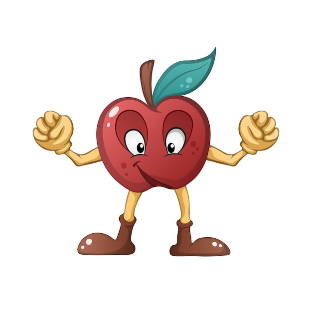 Download Free Cartoon Apple On The White Background Premium Vector Use our free logo maker to create a logo and build your brand. Put your logo on business cards, promotional products, or your website for brand visibility.