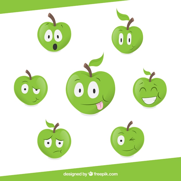 Cartoon apples