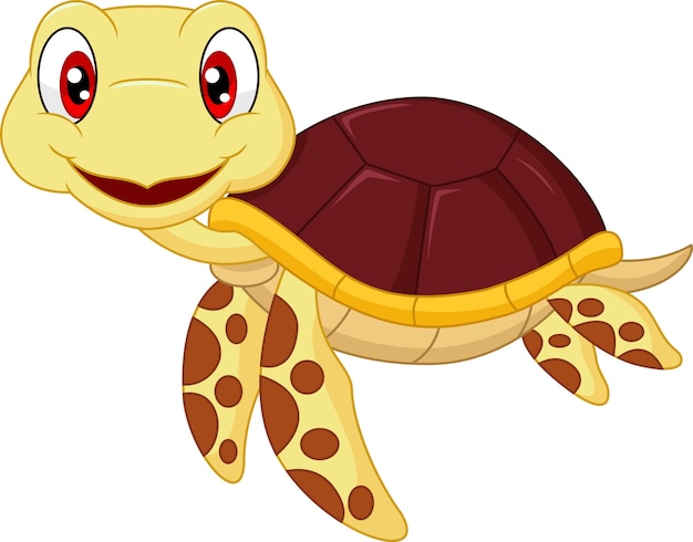 Download Premium Vector | Cartoon baby cute turtle