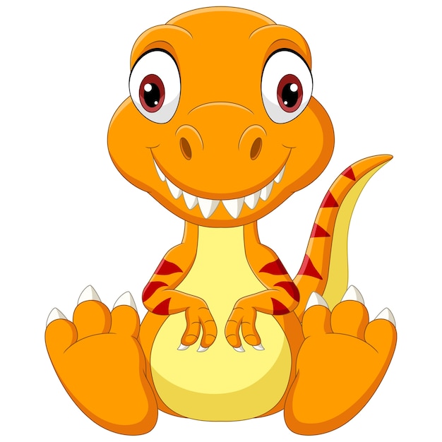 Download Premium Vector | Cartoon baby tyrannosaurus dinosaur sitting