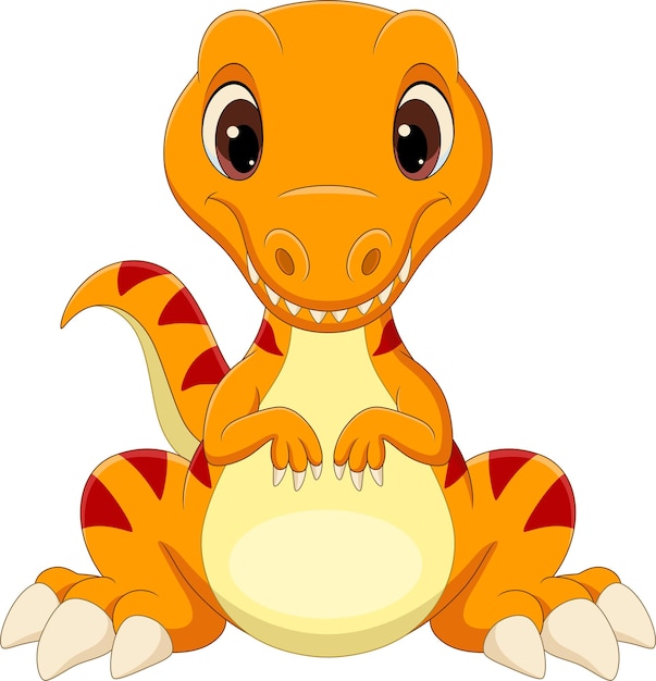 Premium Vector Cartoon Baby Tyrannosaurus Dinosaur Sitting