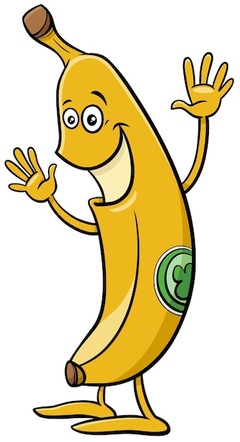 Premium Vector | Cartoon banana fruit comic character