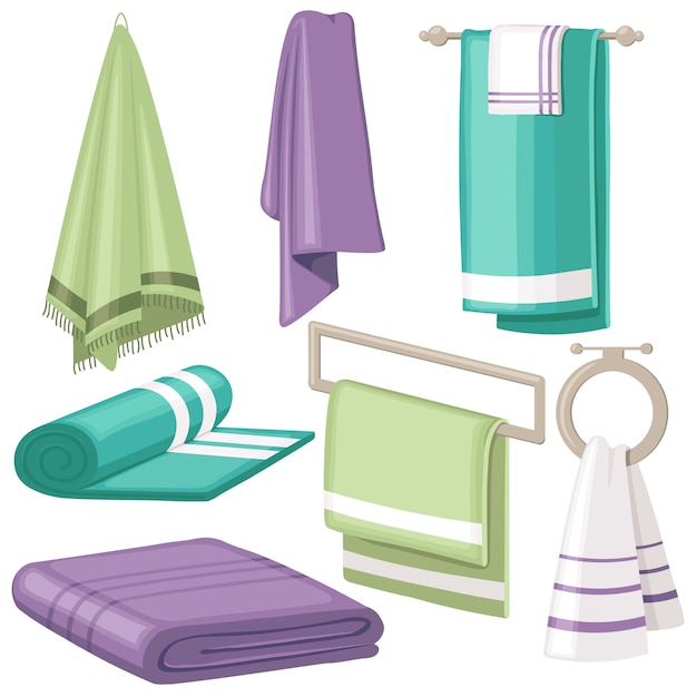 Premium Vector | Cartoon bath towel