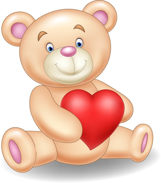 bear holding heart