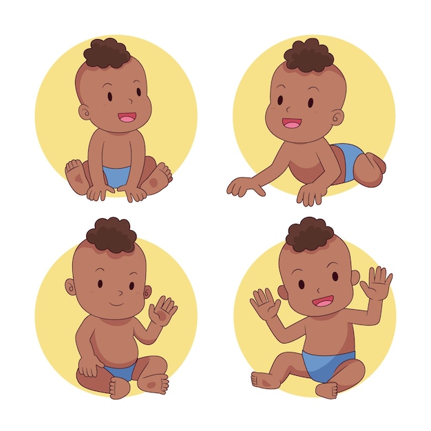 black baby cartoon