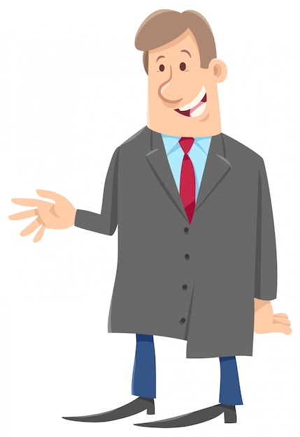 Cartoon boss businessman character | Premium Vector