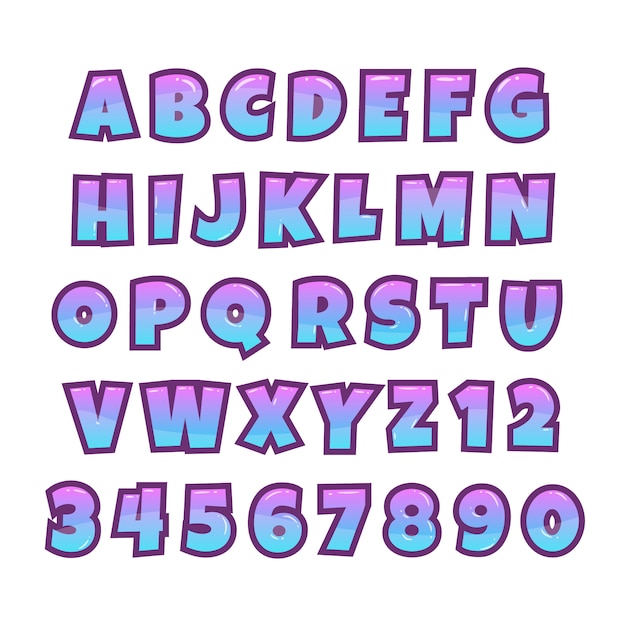 colorful bubble letters font