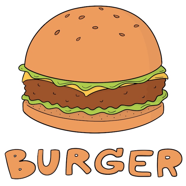 Premium Vector | Cartoon burger