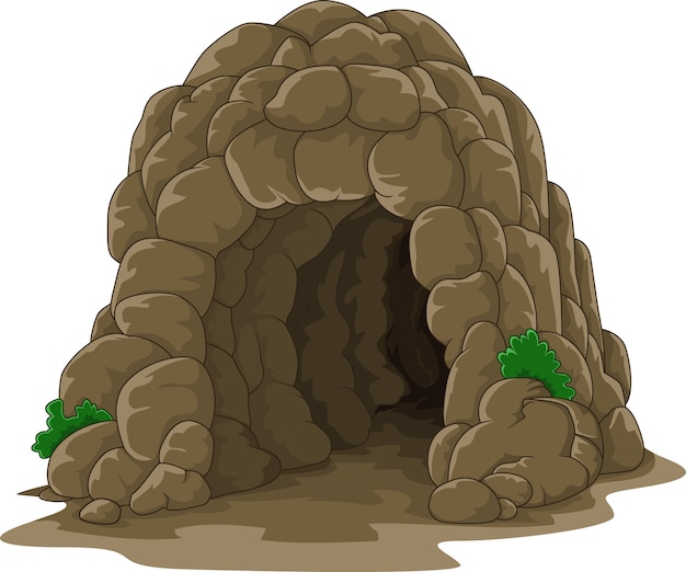 Premium Vector | Cartoon cave isolated on white background