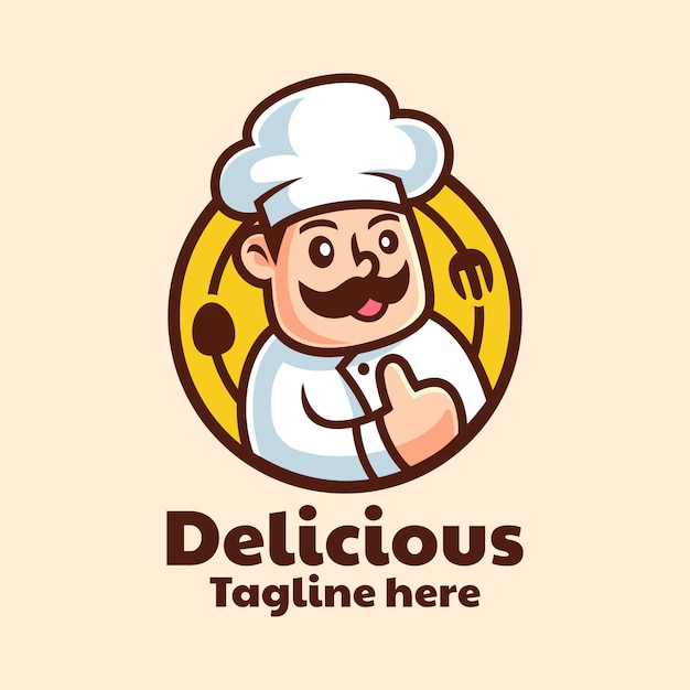Download Cute Food Business Logo Ideas PSD - Free PSD Mockup Templates