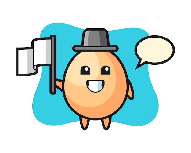 Download Free Cartoon Character Of Egg Holding A Flag Cute Style For T Shirt Use our free logo maker to create a logo and build your brand. Put your logo on business cards, promotional products, or your website for brand visibility.