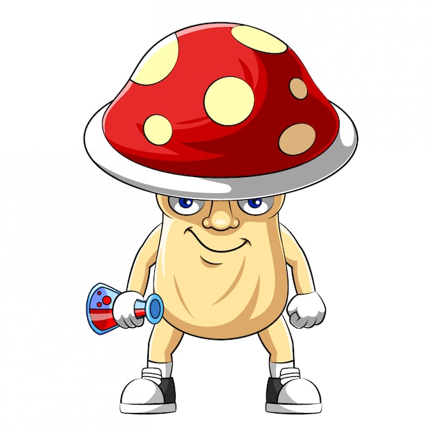 Premium Vector | Cartoon character of an mushroom of illustration