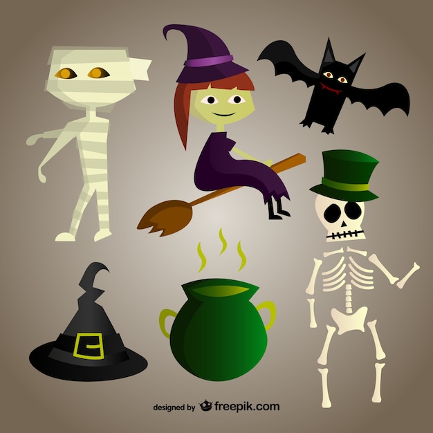Cartoon characters for Halloween