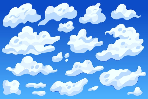 Premium Vector Cartoon Clouds Collection