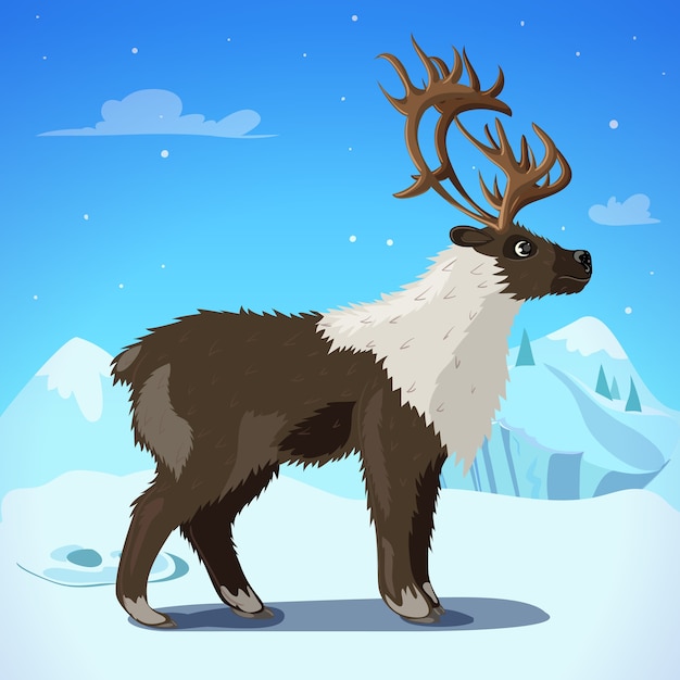 Premium Vector | Cartoon colorful reindeer