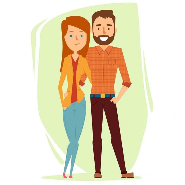 Cartoon couple Vector | Free Download