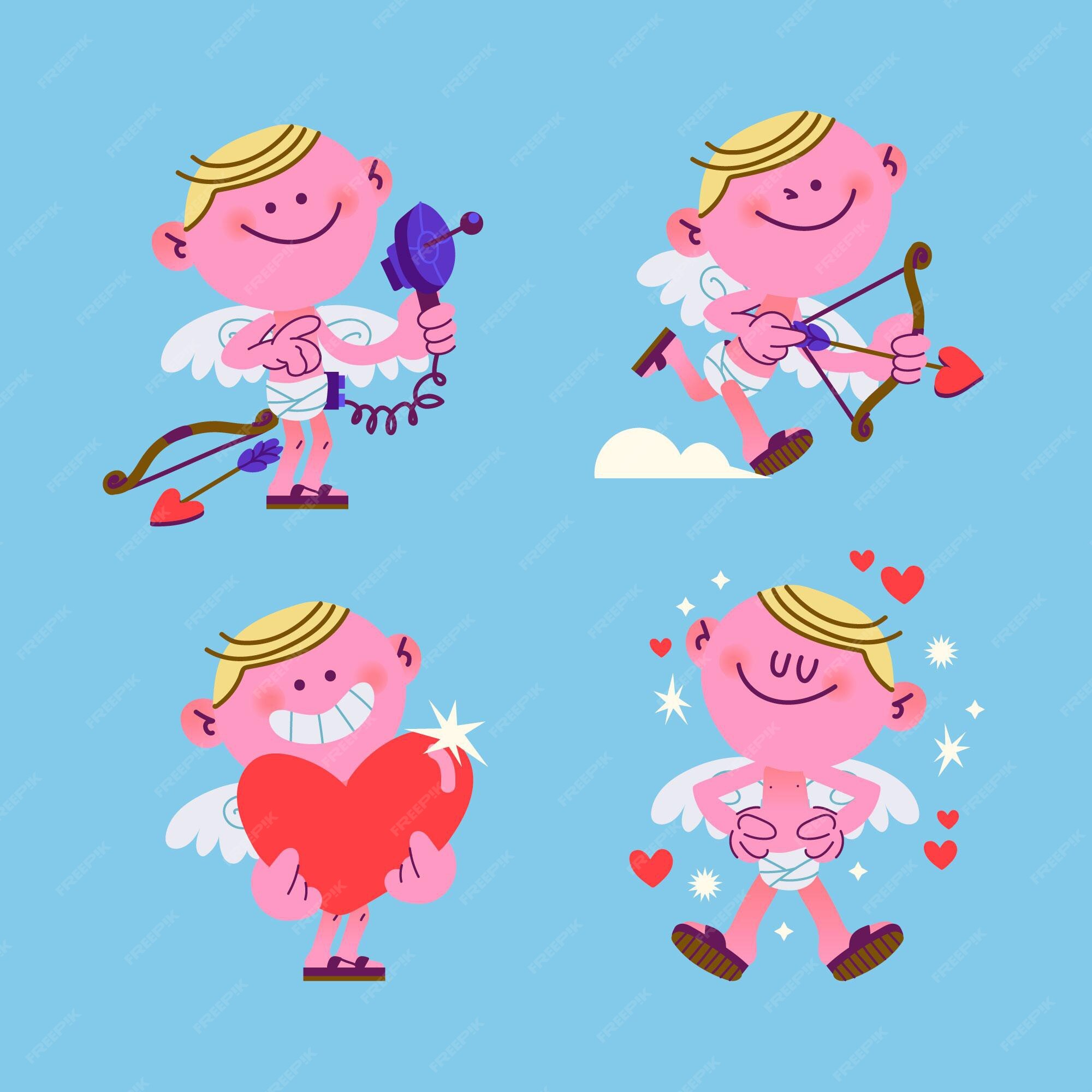 Free Vector Cartoon Cupid Character Collection 7581