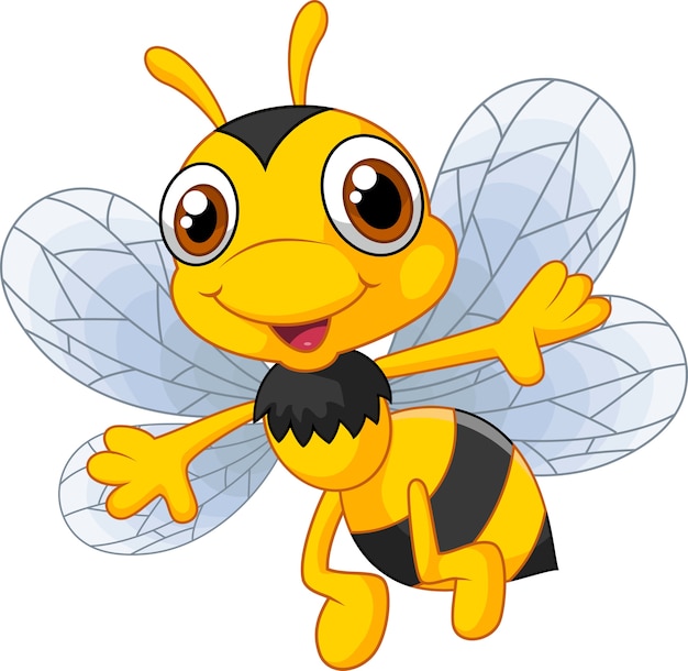 Download Cartoon cute bees Vector | Premium Download