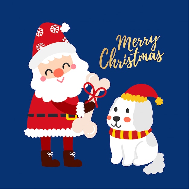 Cartoon Cute Christmas Dog : Dog Christmas Cartoon Images Stock Photos