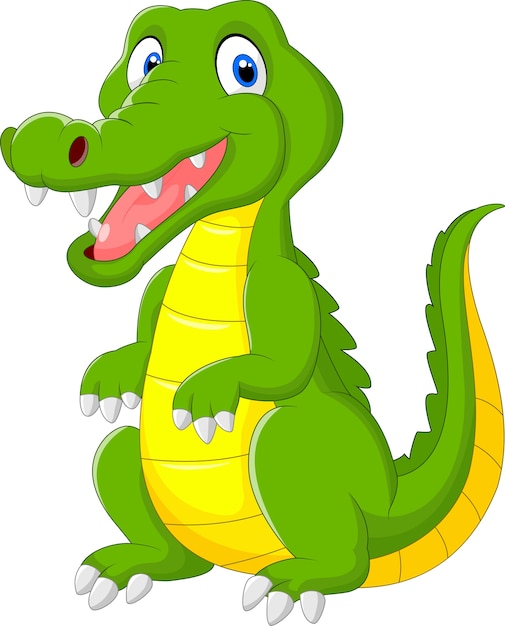 Premium Vector Cartoon Cute Crocodile