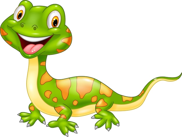 Premium Vector | Cartoon cute lizard