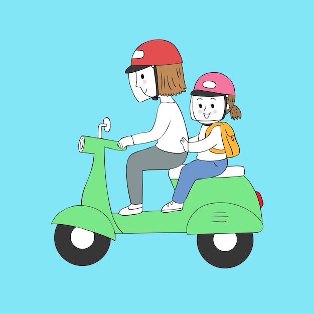 baby riding motorcycle
