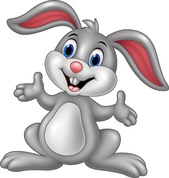 Premium Vector Cartoon Cute Rabbit Posing