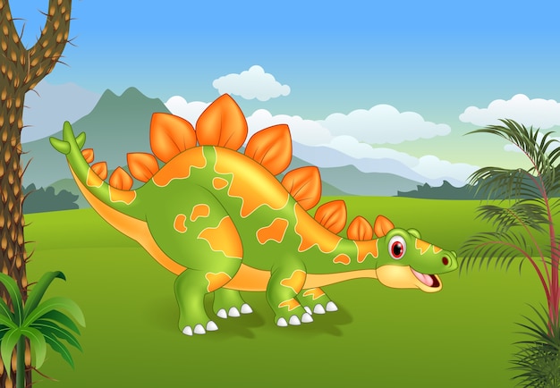 stegosaurus cartoon cute