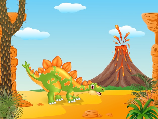 stegosaurus cartoon cute