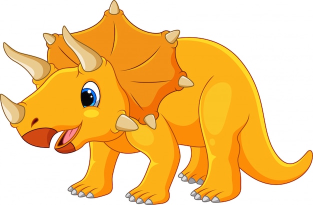 Premium Vector Cartoon Cute Triceratops