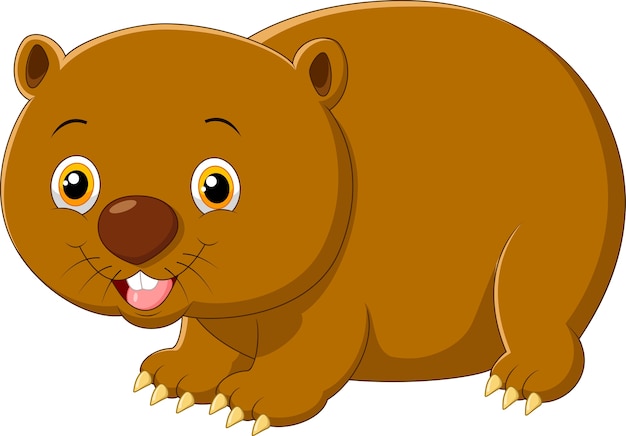 Premium Vector Cartoon Cute Wombat