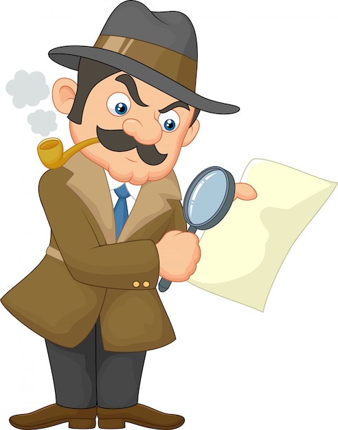 Premium Vector | Cartoon detective man