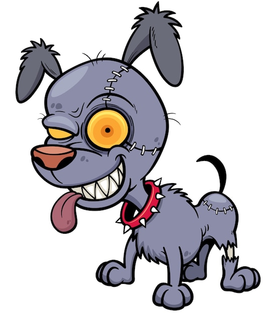 Download Cartoon dog zombie Vector | Premium Download