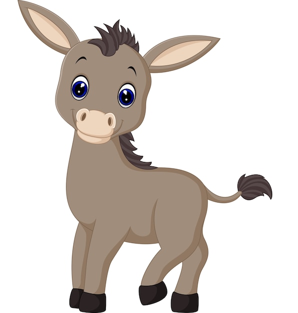 Cartoon donkey | Premium Vector