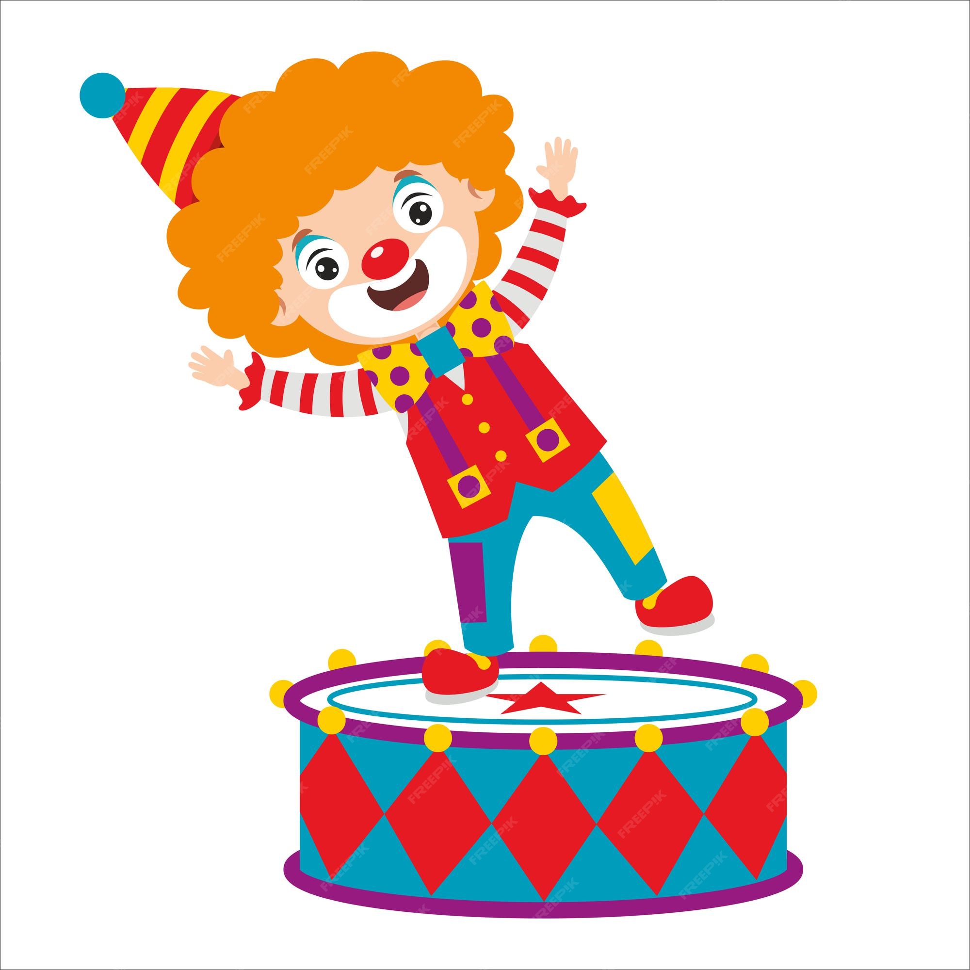 Premium Vector | Cartoon drawing of a clown