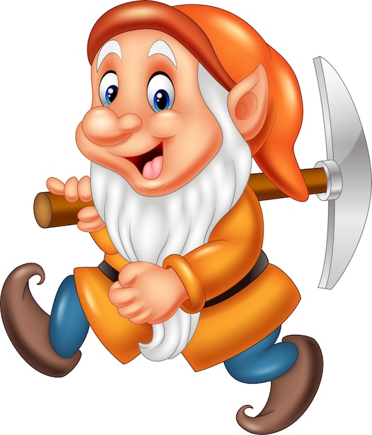 Premium Vector | Cartoon dwarf miner