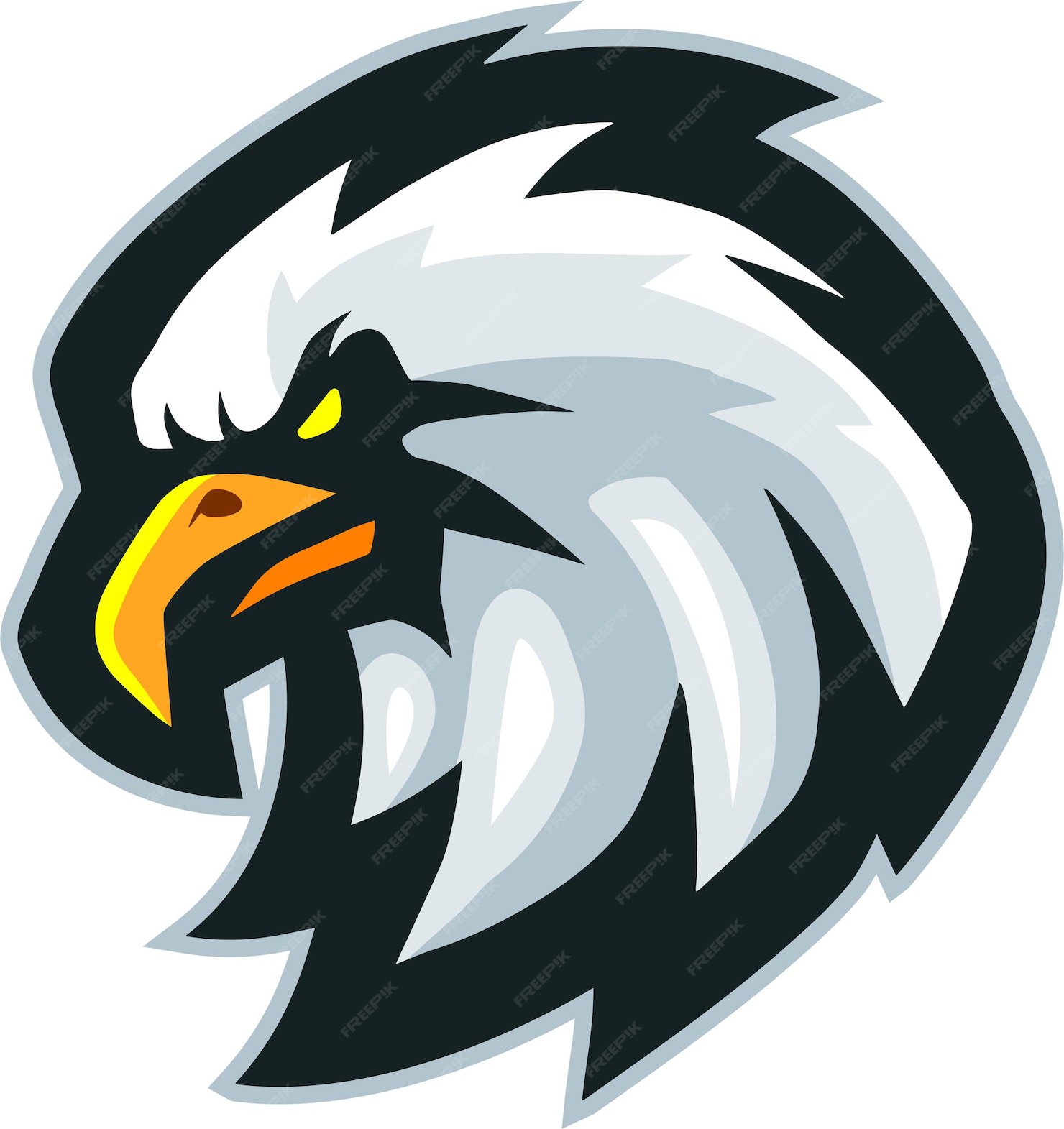 Premium Vector | Cartoon eagle head mascot design