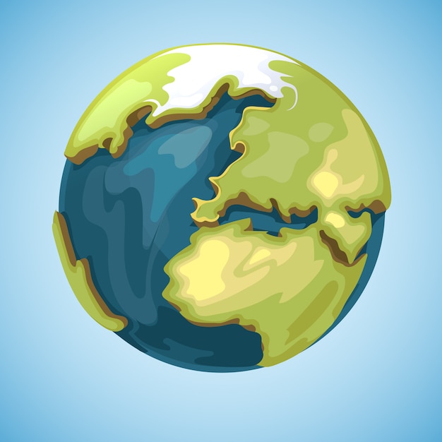 Premium Vector Cartoon earth globe