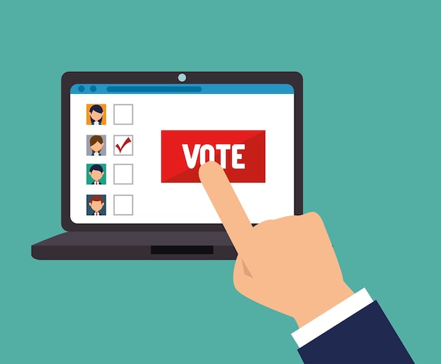 Premium Vector | Cartoon elections vote design